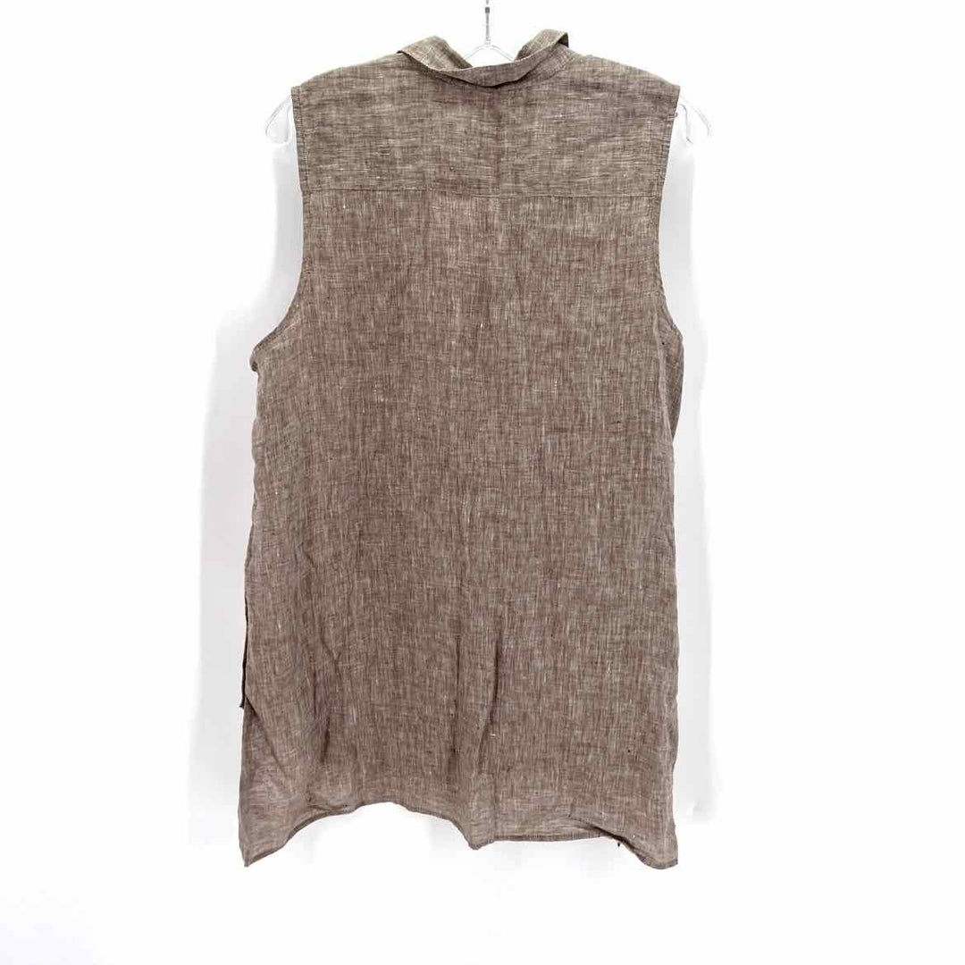 Size L J JILL Brown Linen Shirt