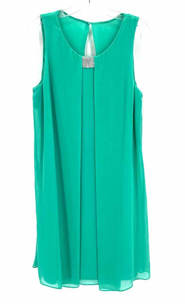 Size 14 MSK Green Rhinestone Dress