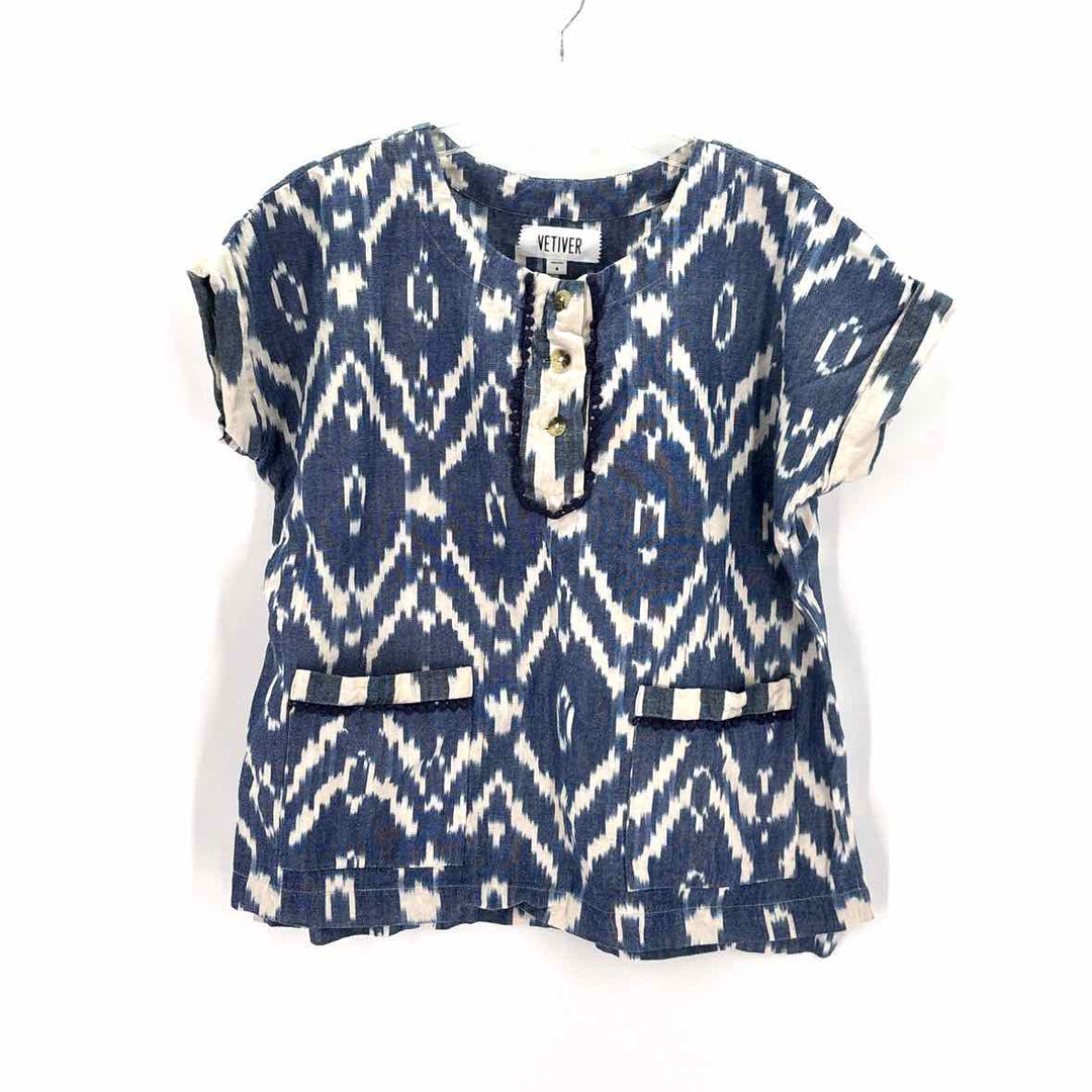 Size 4 Blue Print Shirt