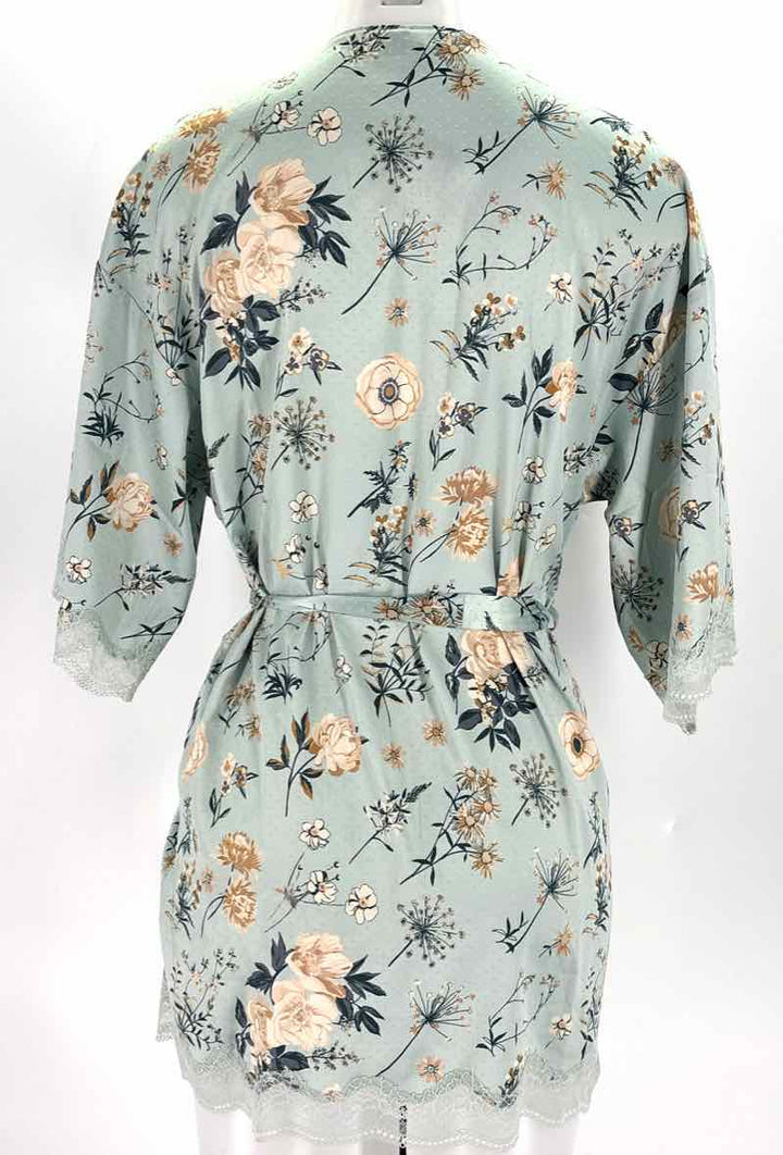 Size S Green Print Robe