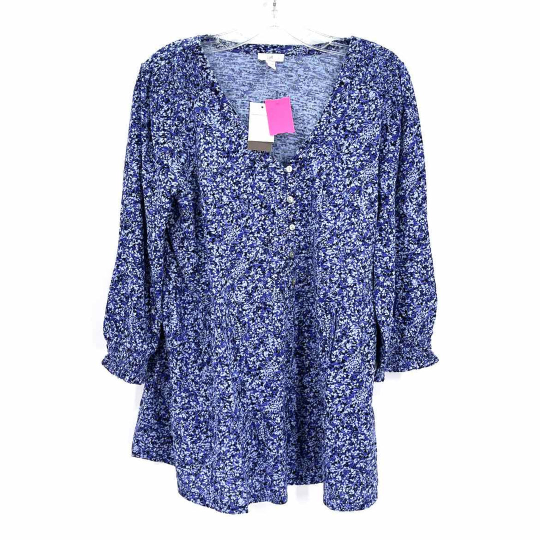 Size M J JILL Purple Cotton Tencel Shirt