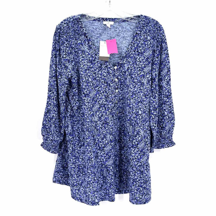 Size M J JILL Purple Cotton Tencel Shirt