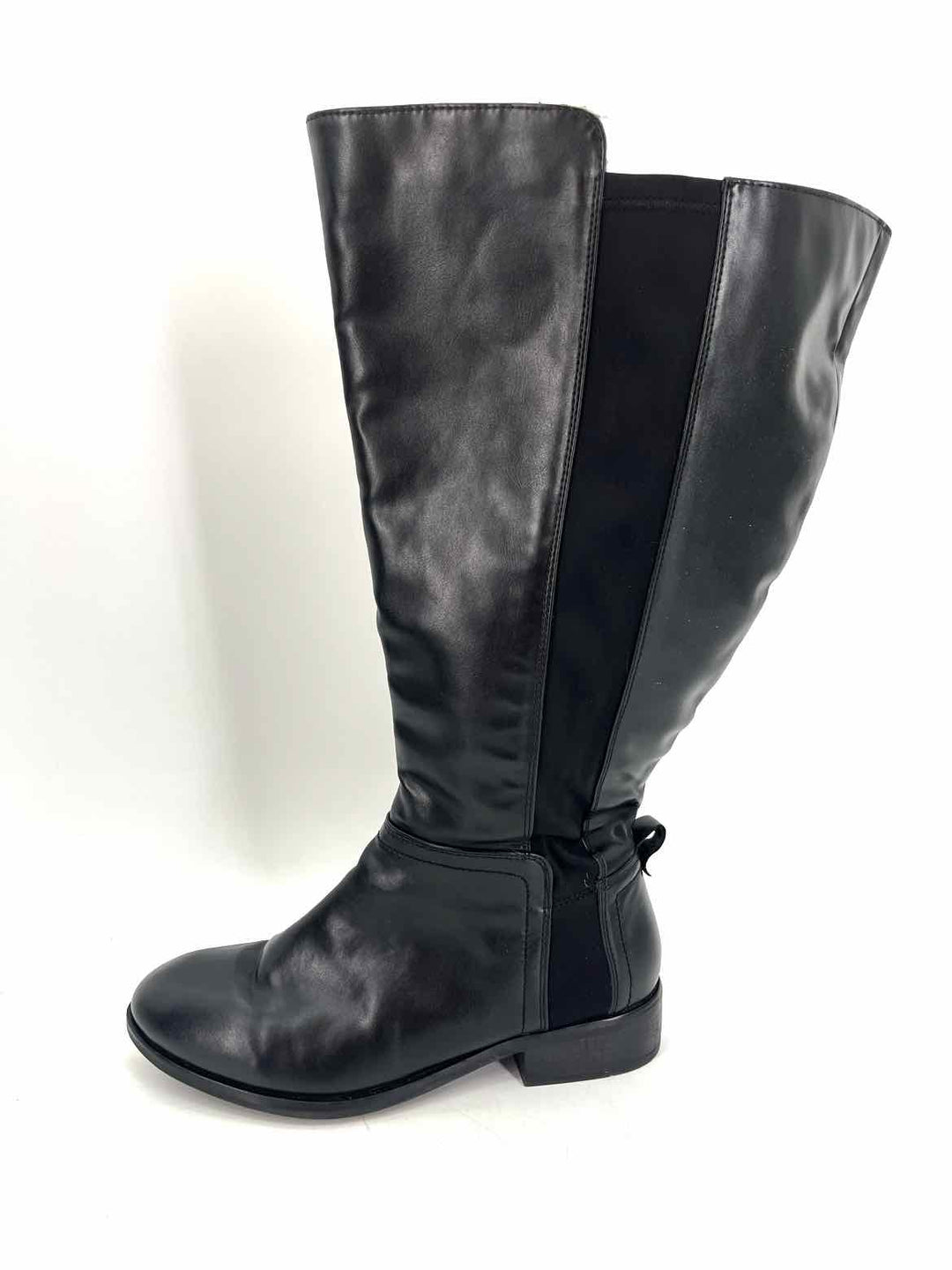 Shoe Size 9 Black Faux Leather Boots