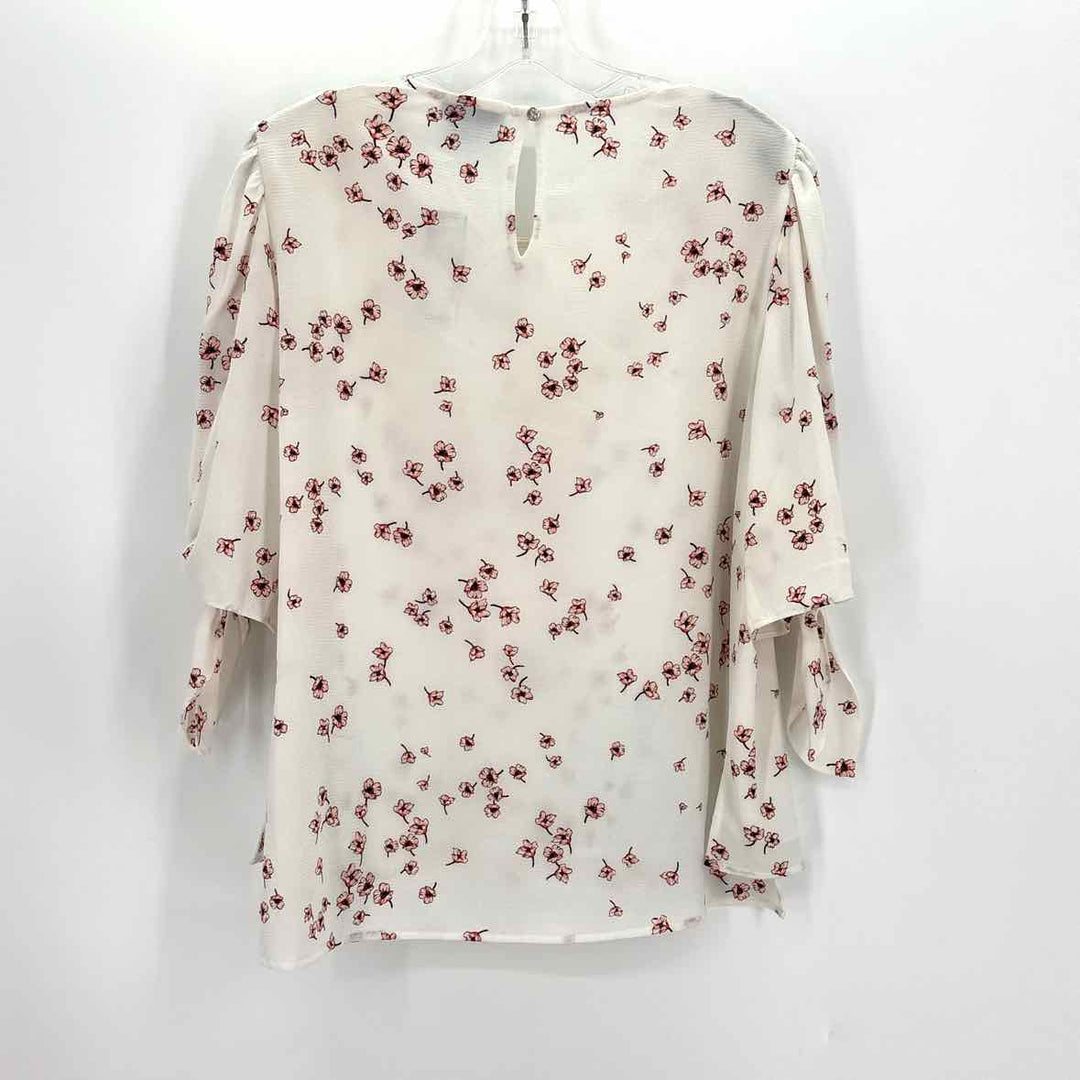 Size L CECE White Print Shirt