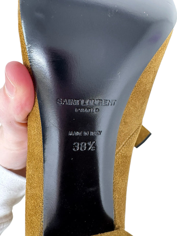 Shoe Size 38.5 SAINT LAURENT Tan Suede Luxury - Boots