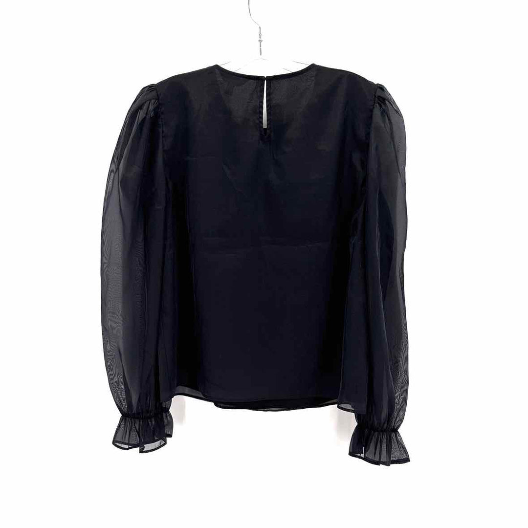 Size L EXPRESS Black Organza Shirt