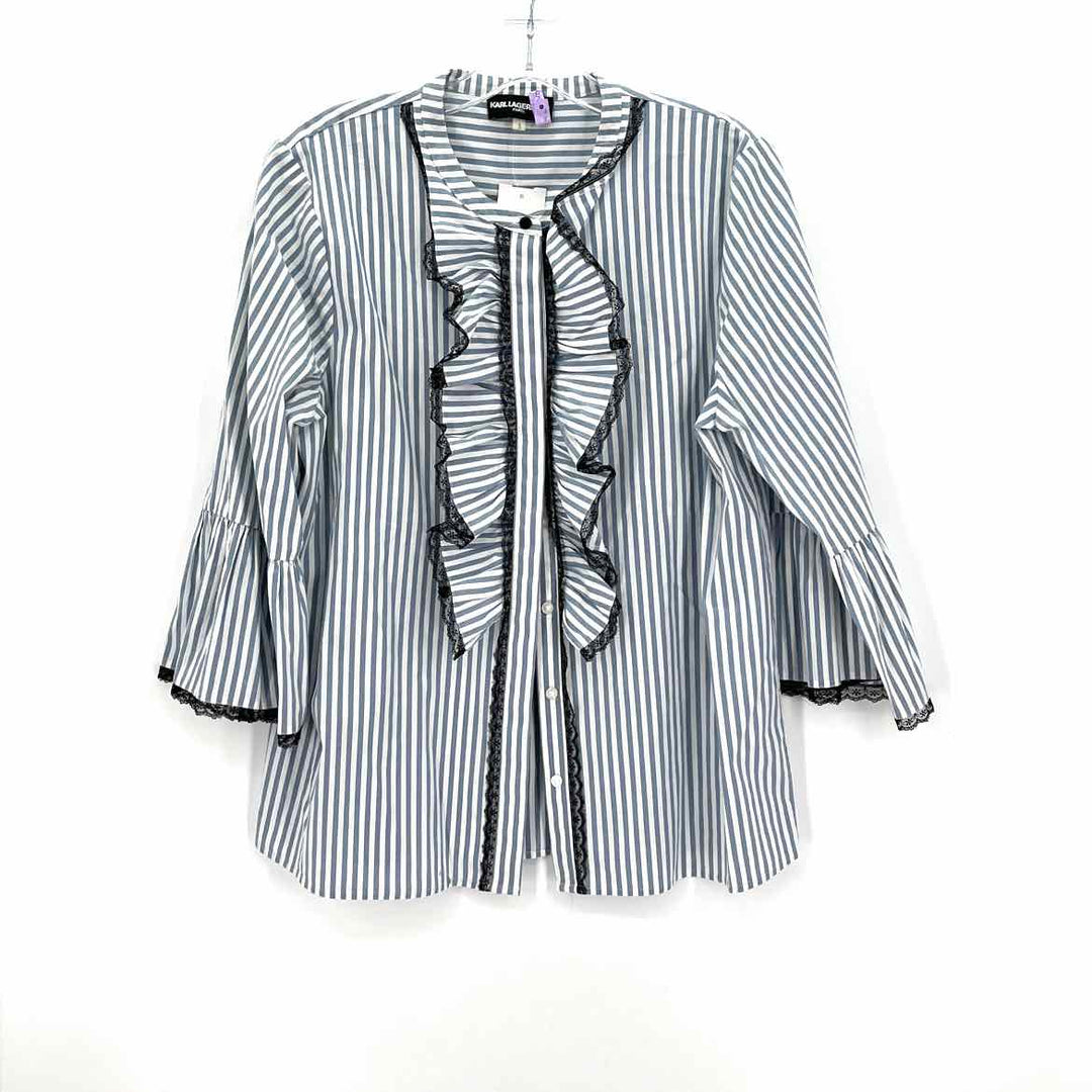 Size L KARL LAGERFELD Light Blue Shirt