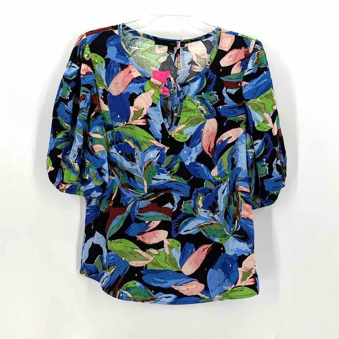 Size L Blue Print Shirt