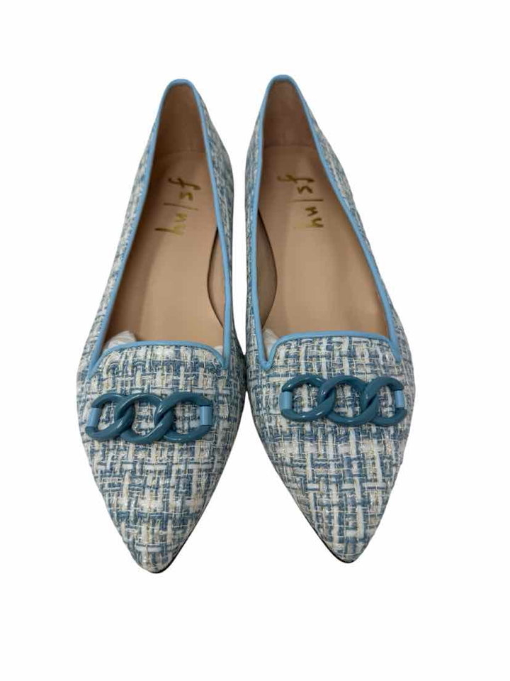 Shoe Size 8 Blue Print Flats