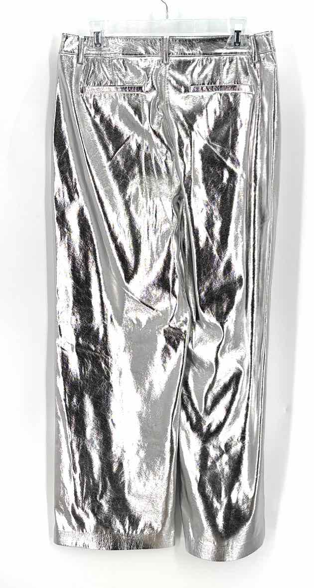 Size 8 Kenneth Cole Silver Faux Leather Pants