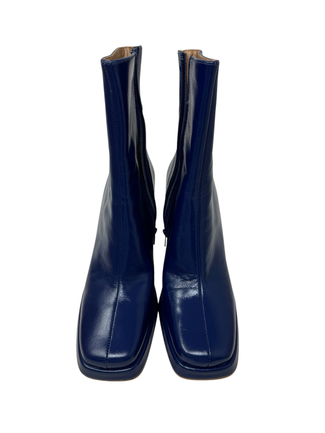 Shoe Size 10 Steve Madden Blue PATENT Boots