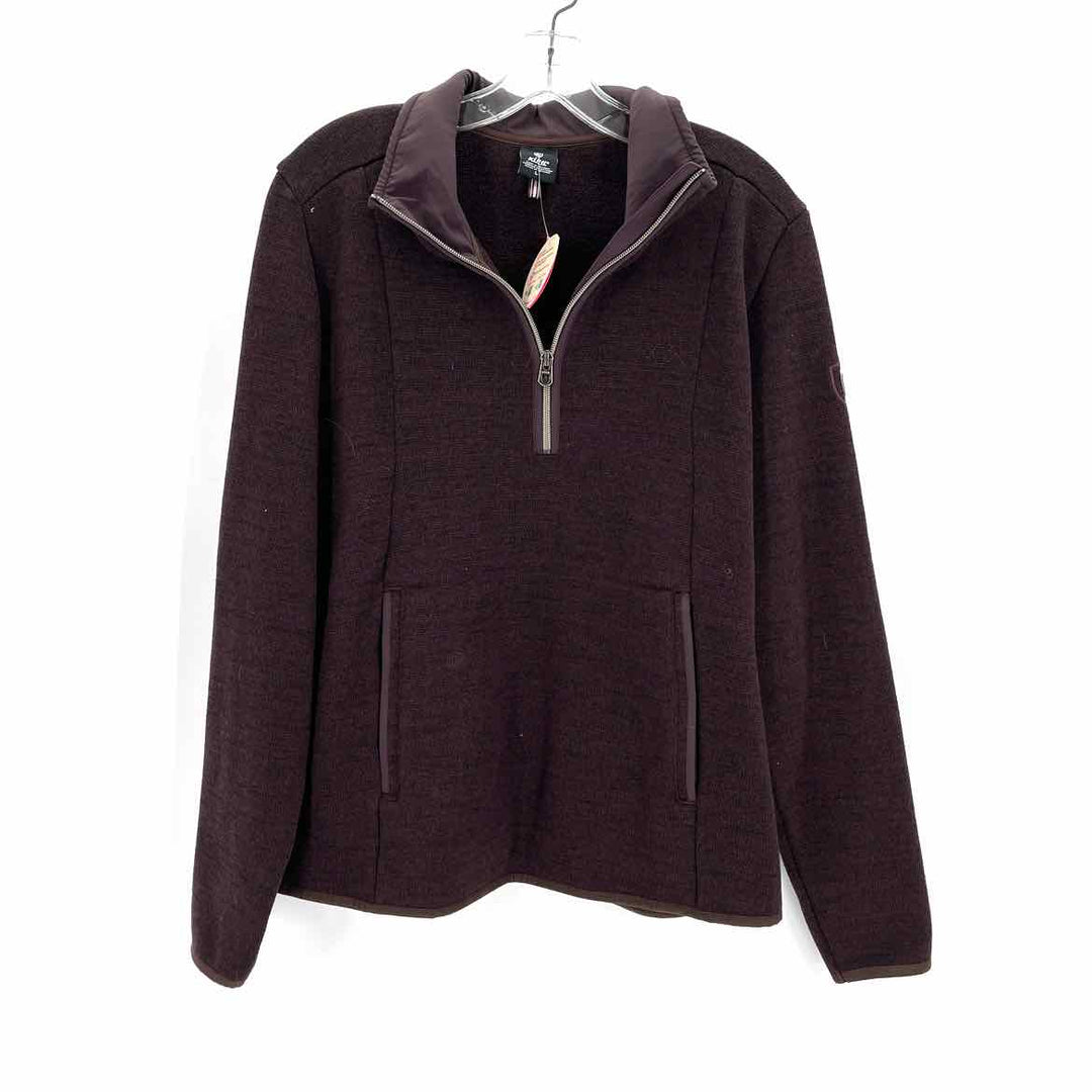 Size L Burgundy Knit Jacket