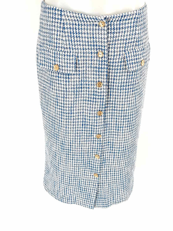 Size 4 J MCLAUGHLIN Blue Print Skirt