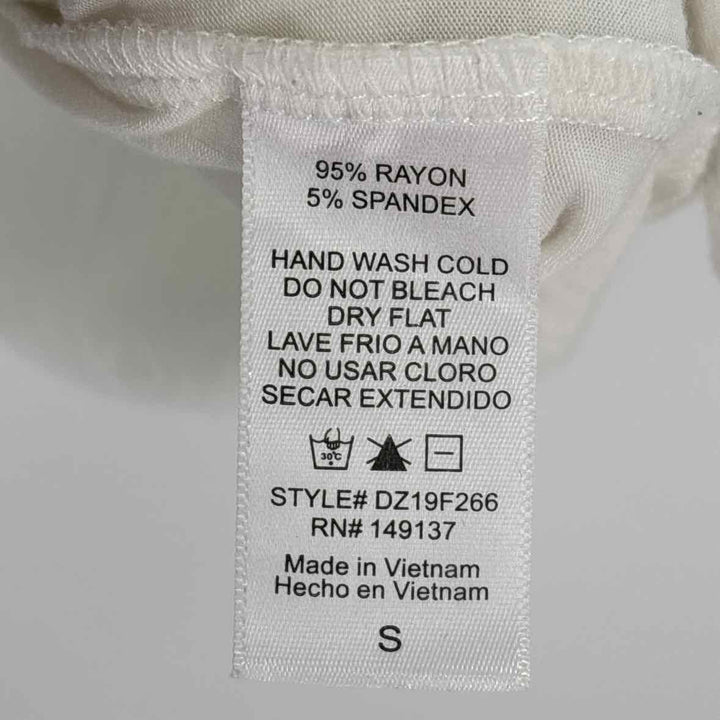 Size One Size Cream Shirt