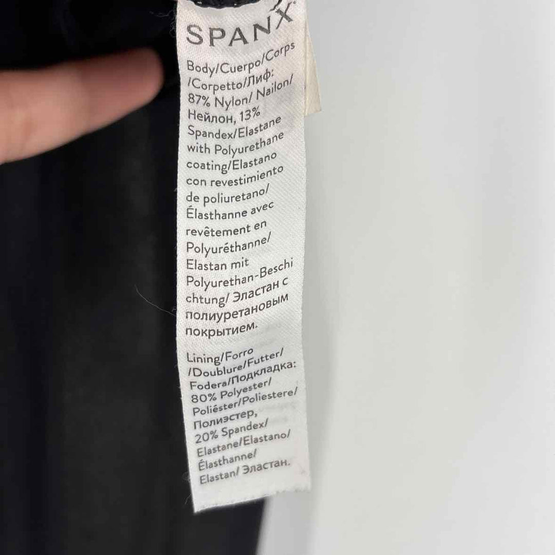 Size M SPANX Black Faux Leather Leggings