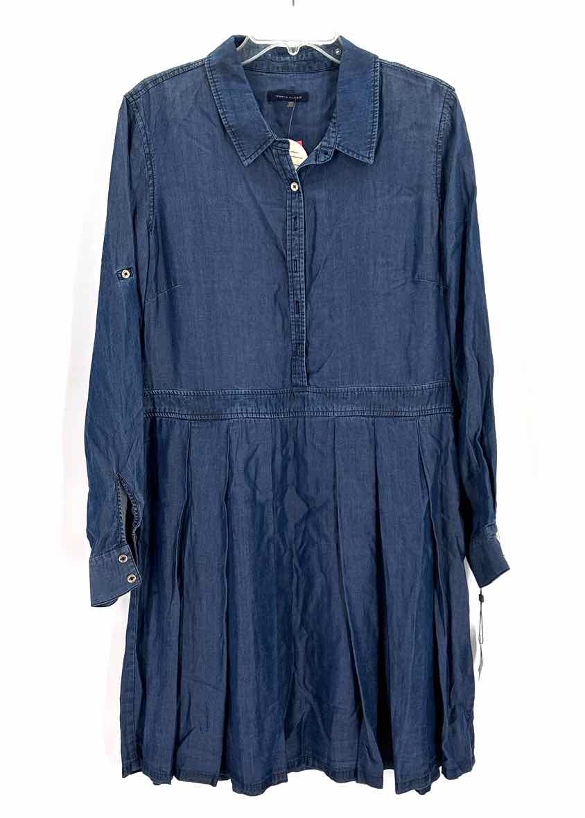 Size XL TOMMY HILFIGER Navy Chambray Dress