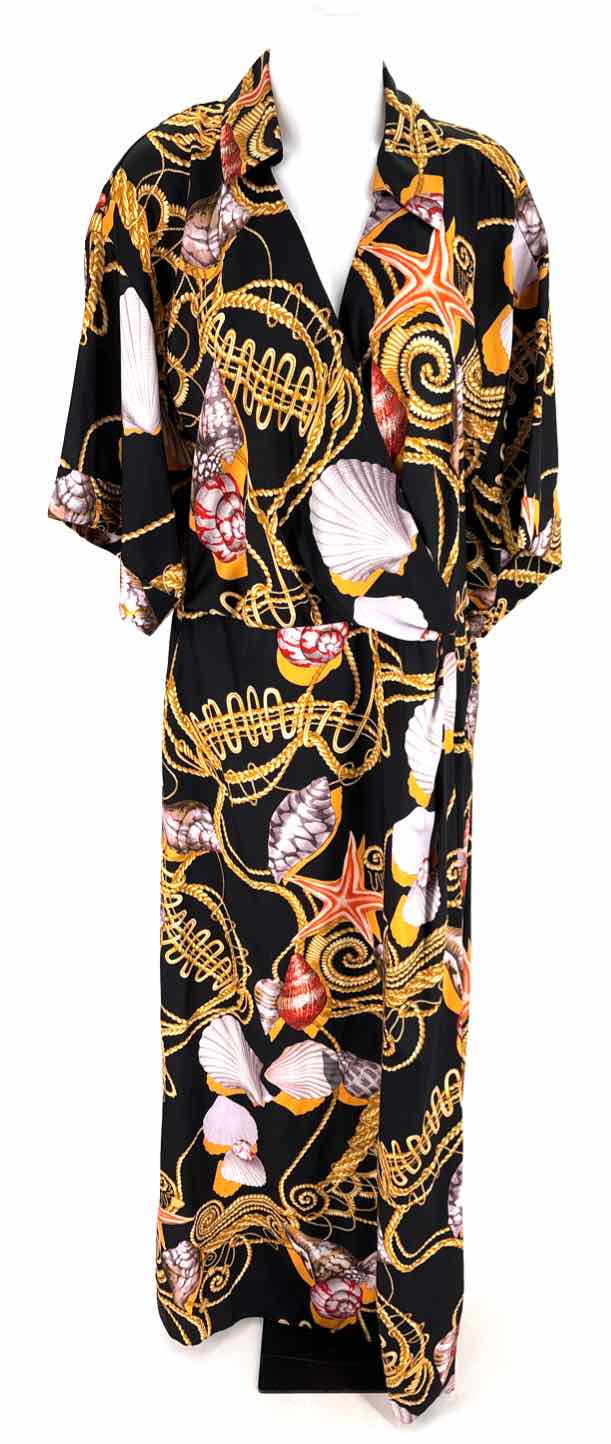 Size XL Black Print Dress