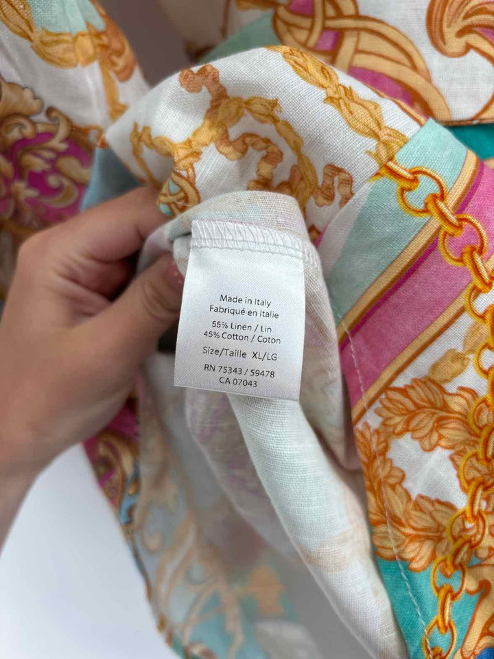 Size XL Multi-Color Linen Dress