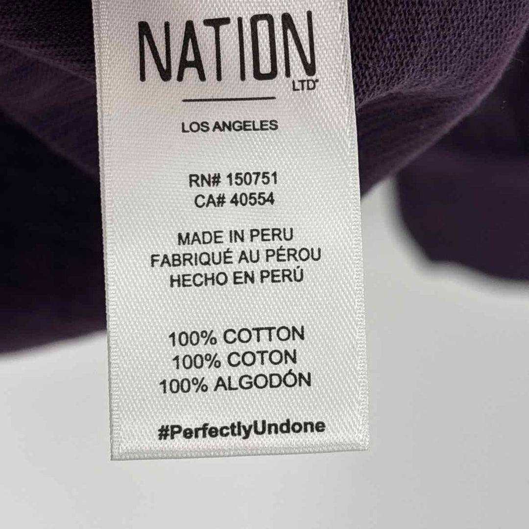 Size M NATION Purple Shirt