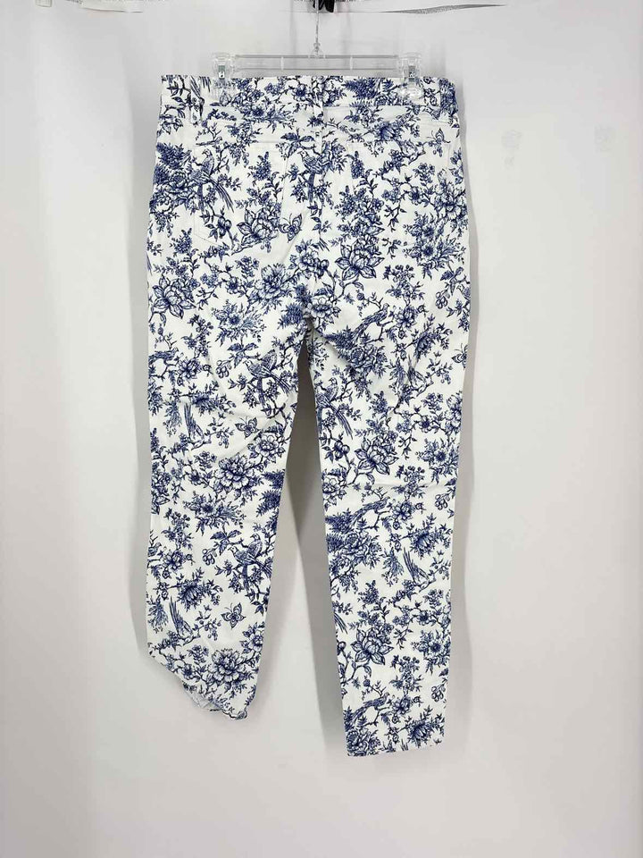 Size 10 Talbots Blue Print Pants