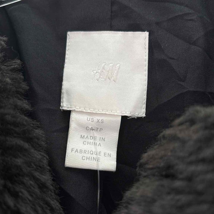 Size XS H&M Black Faux Fur Jacket