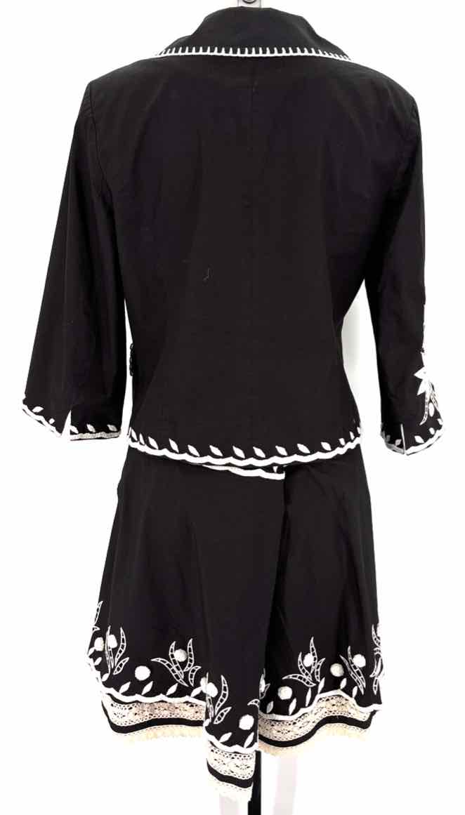 Size 12 CYNTHIA STEFFE Black 2 PC Dress