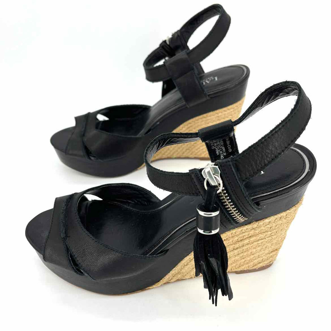 Shoe Size 9 RALPH LAUREN Black Leather Sandals