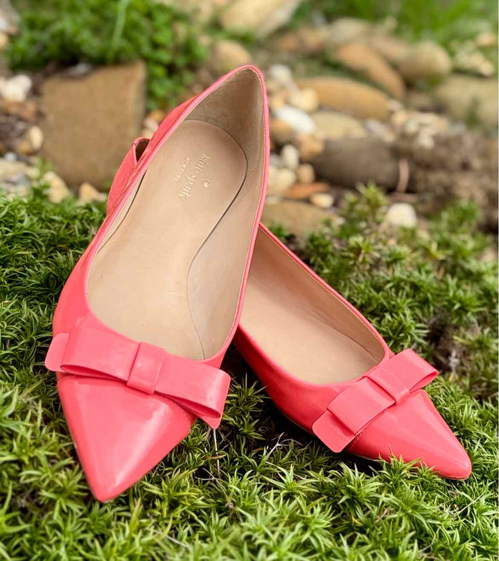 Shoe Size 9 Kate Spade Orange PATENT Flats