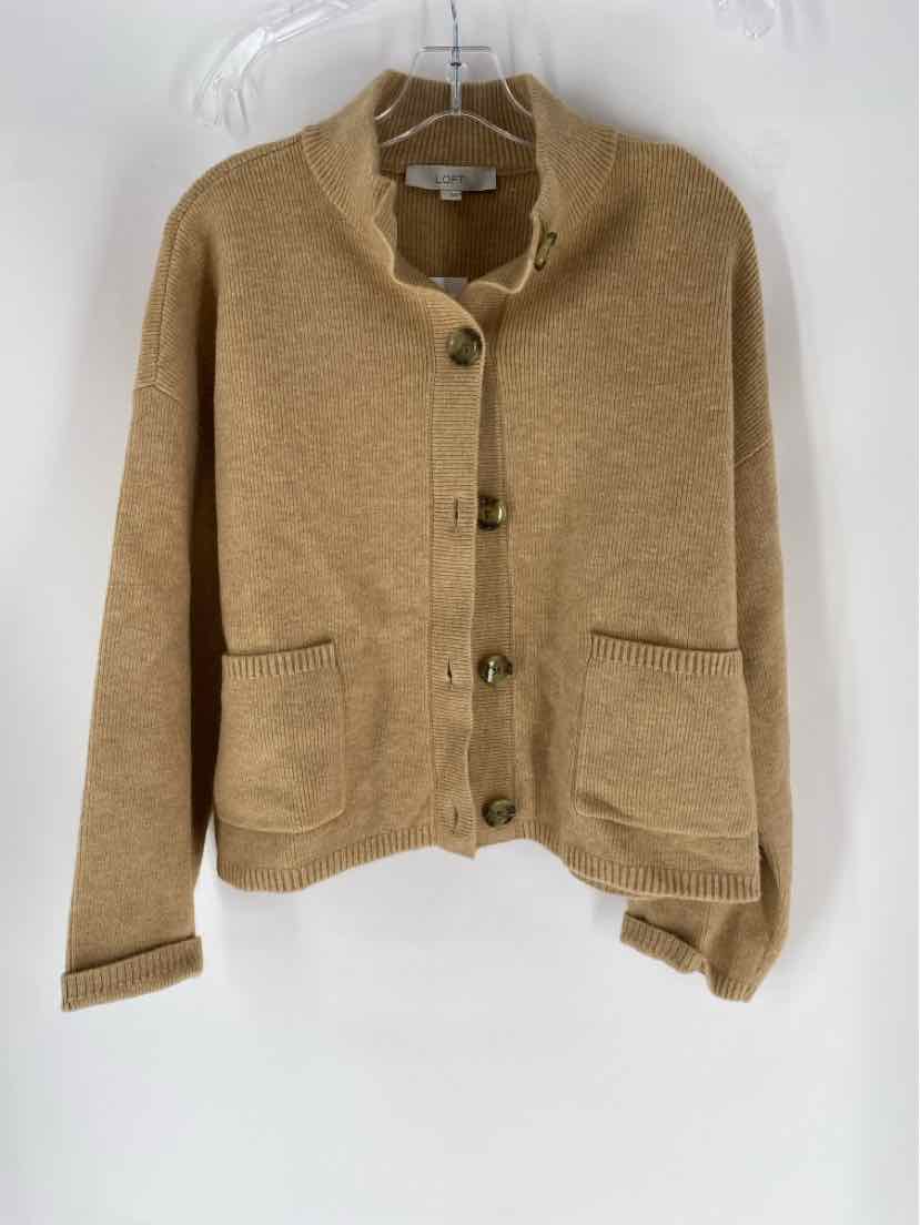 Size L Ann Taylor Tan Cardigan