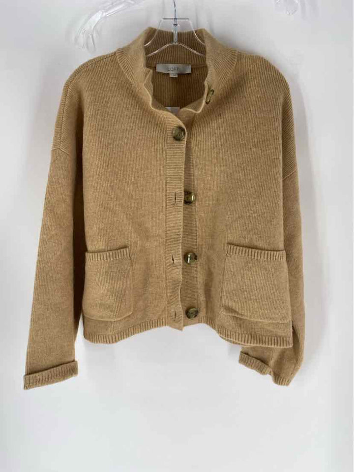 Size L Ann Taylor Tan Cardigan