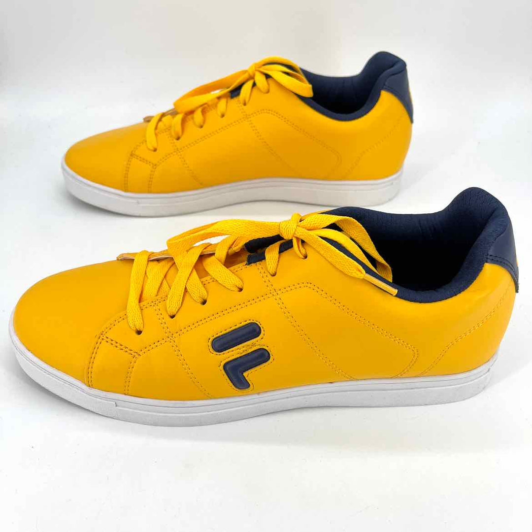 Shoe Size 44 FILA Yellow Faux Leather Sneakers