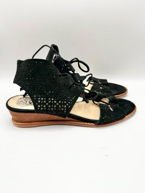 Shoe Size 7 Vince Camuto Black Suede Sandals