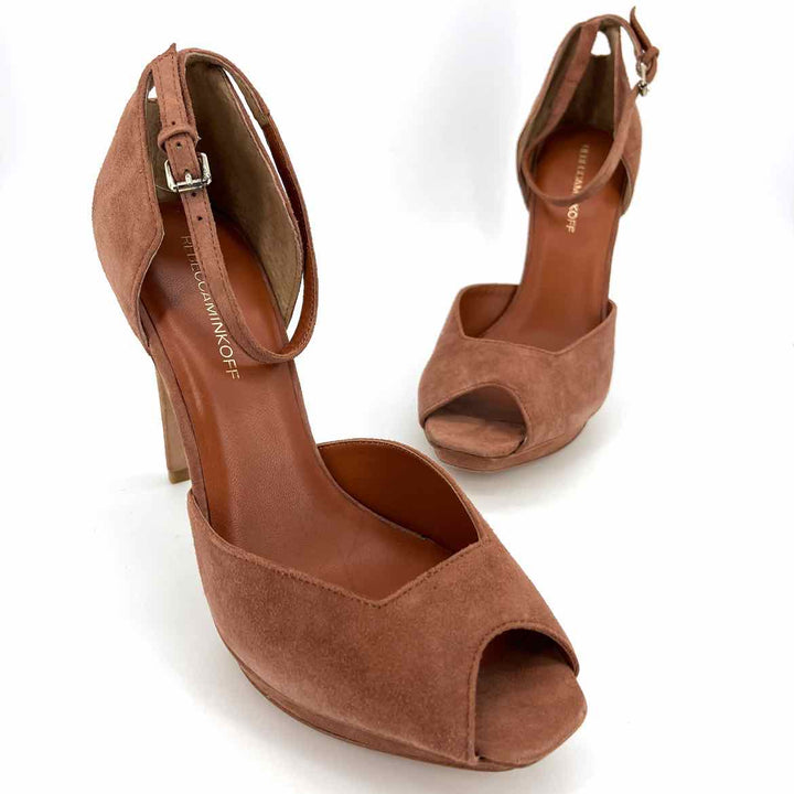 Shoe Size 10 REBECCA MINKOFF Camel Suede Heels