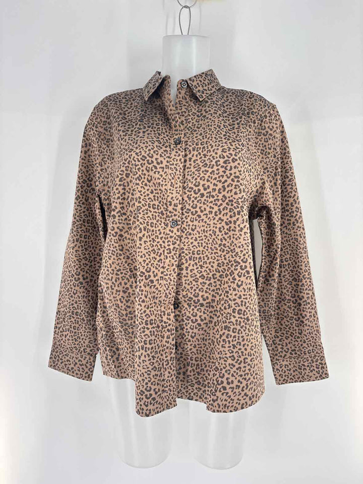 Size 14 Chico's Brown Print Shirt