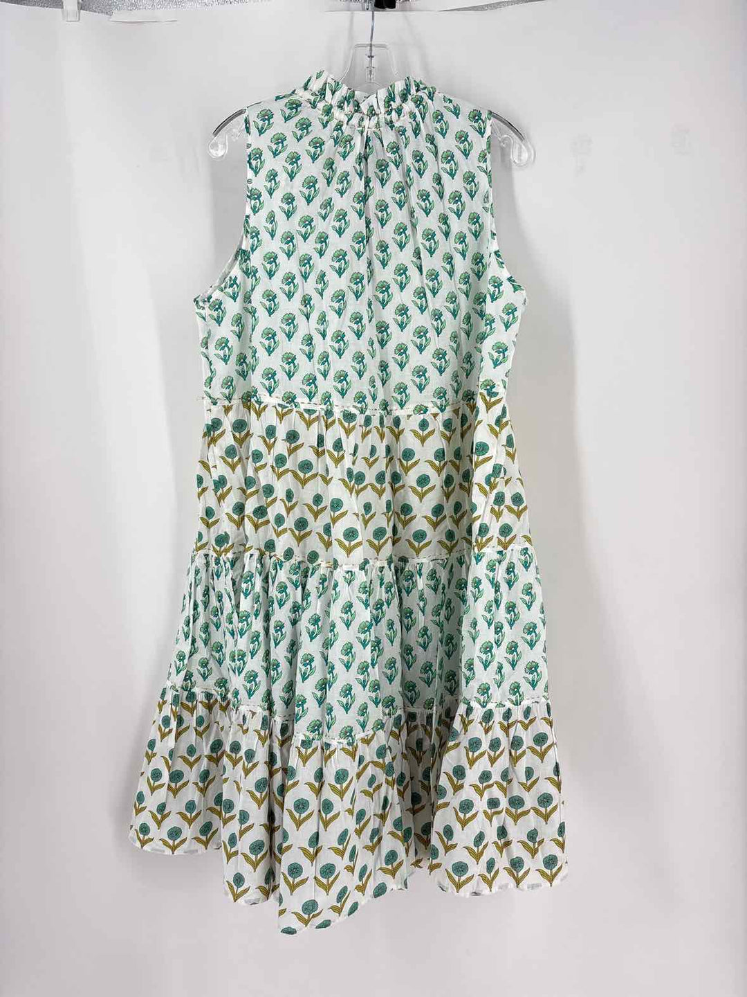 Size 1X CHELSEA & THEODORE White Print Dress