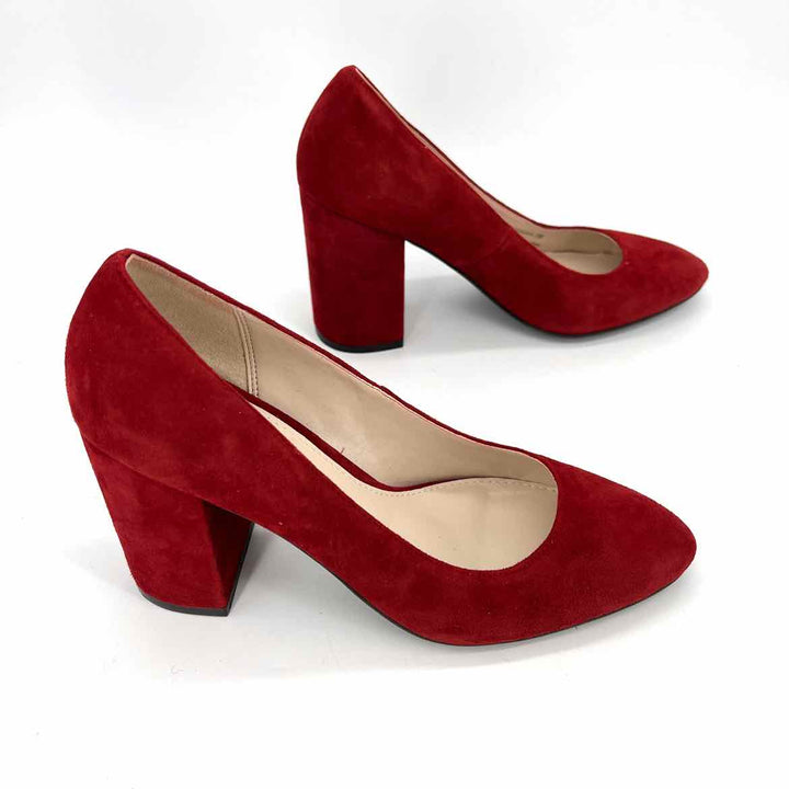 Shoe Size 5 Cole Haan Red Suede Pumps