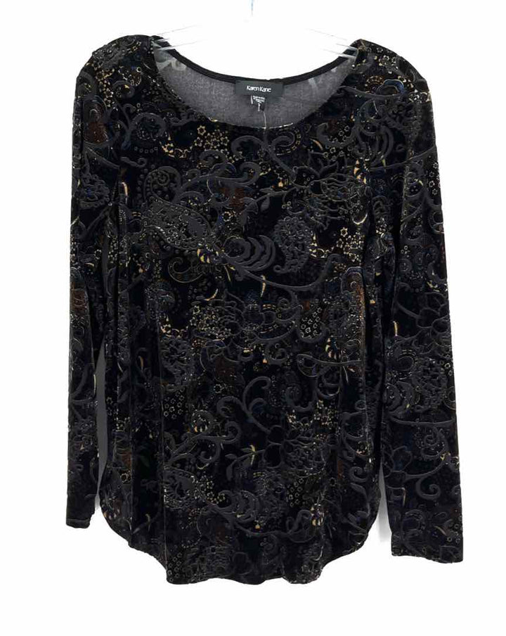 Size S KAREN KANE Black Print Shirt