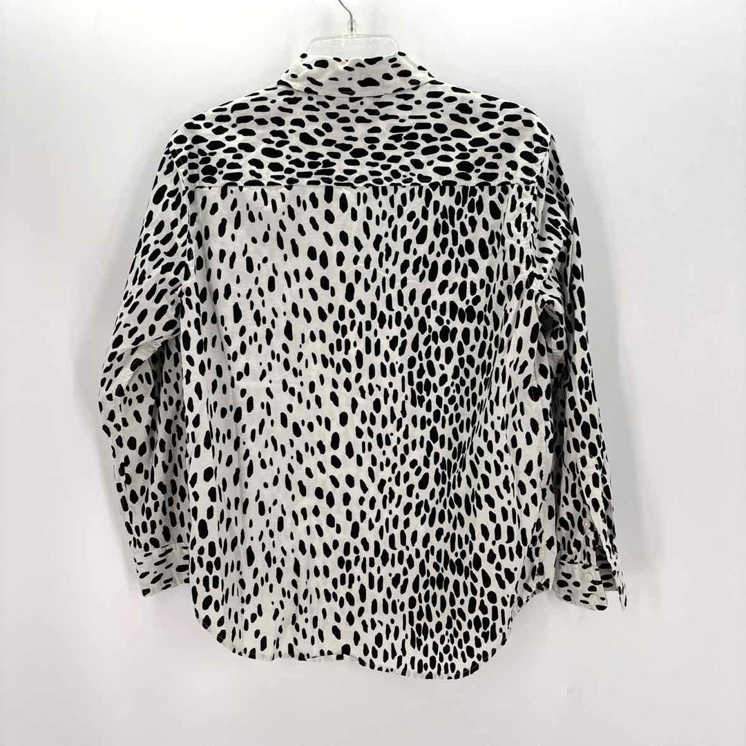 Size S CROWN & IVY White Print Shirt