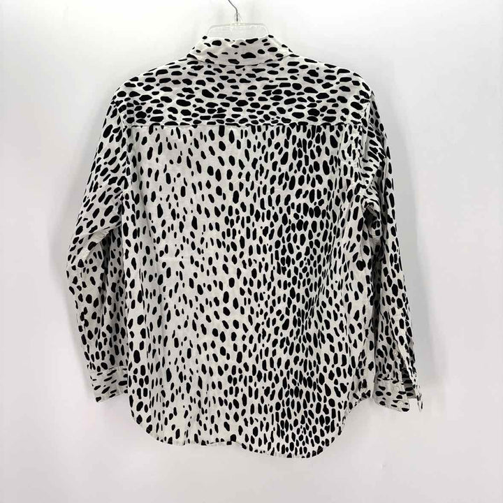 Size S CROWN & IVY White Print Shirt