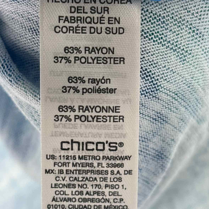 Size M Chico's Teal Shirt