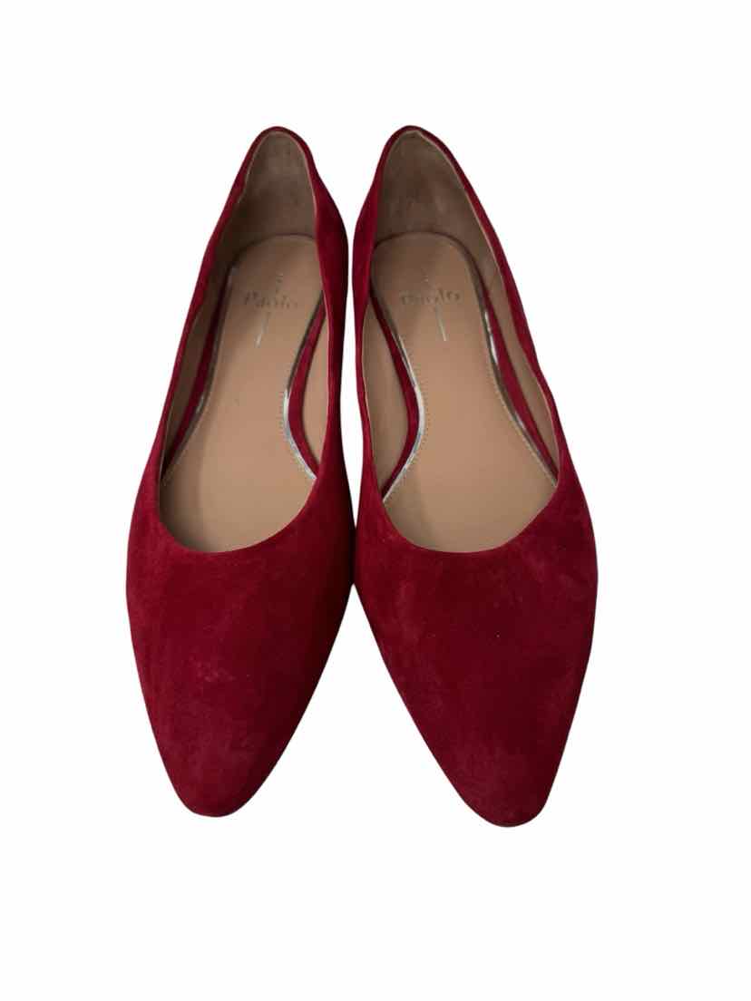 Shoe Size 9 PAOLO Red Suede Pumps