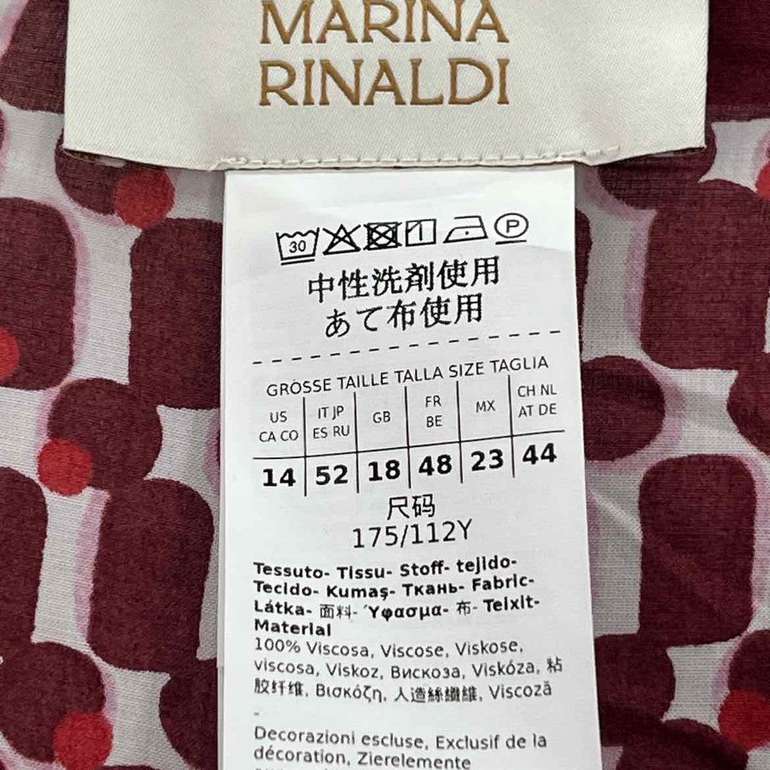 Size 13 MARINA RINALDI Red Dress