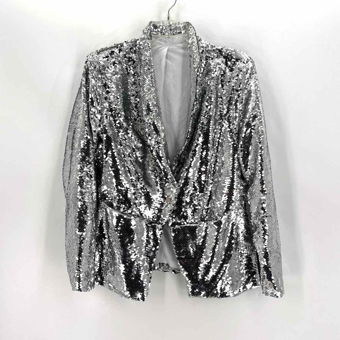 Size L Silver Sequined Jacket