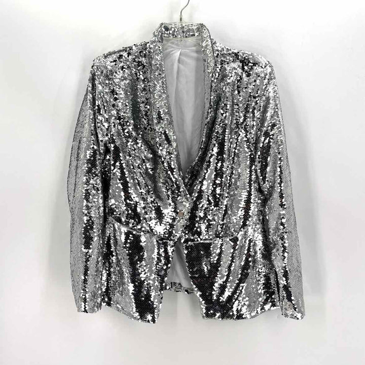 Size L Silver Sequined Jacket