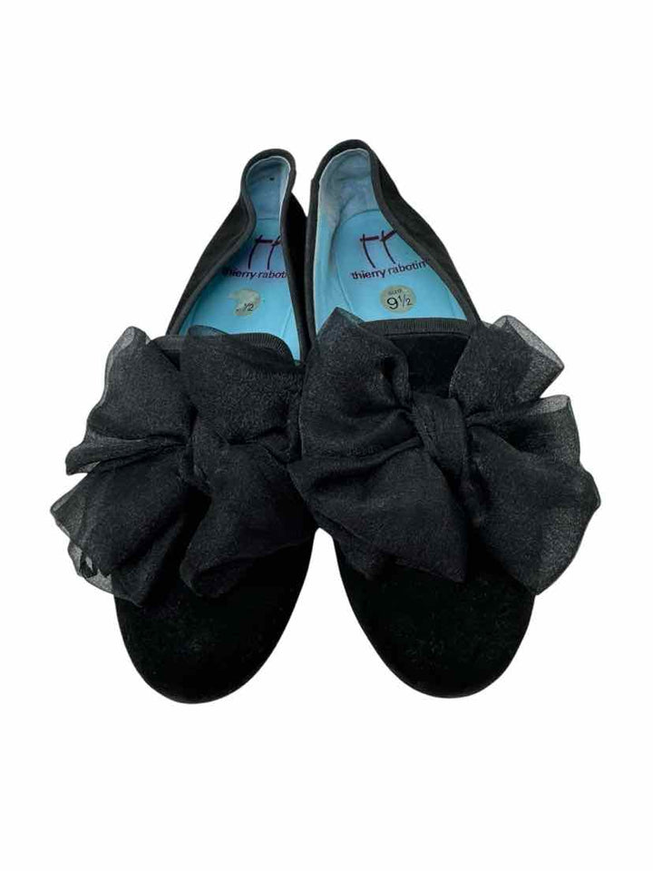 Shoe Size 40 Black Velvet Flats