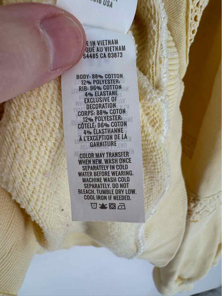 Size XL AERIE Yellow Lace Sweater