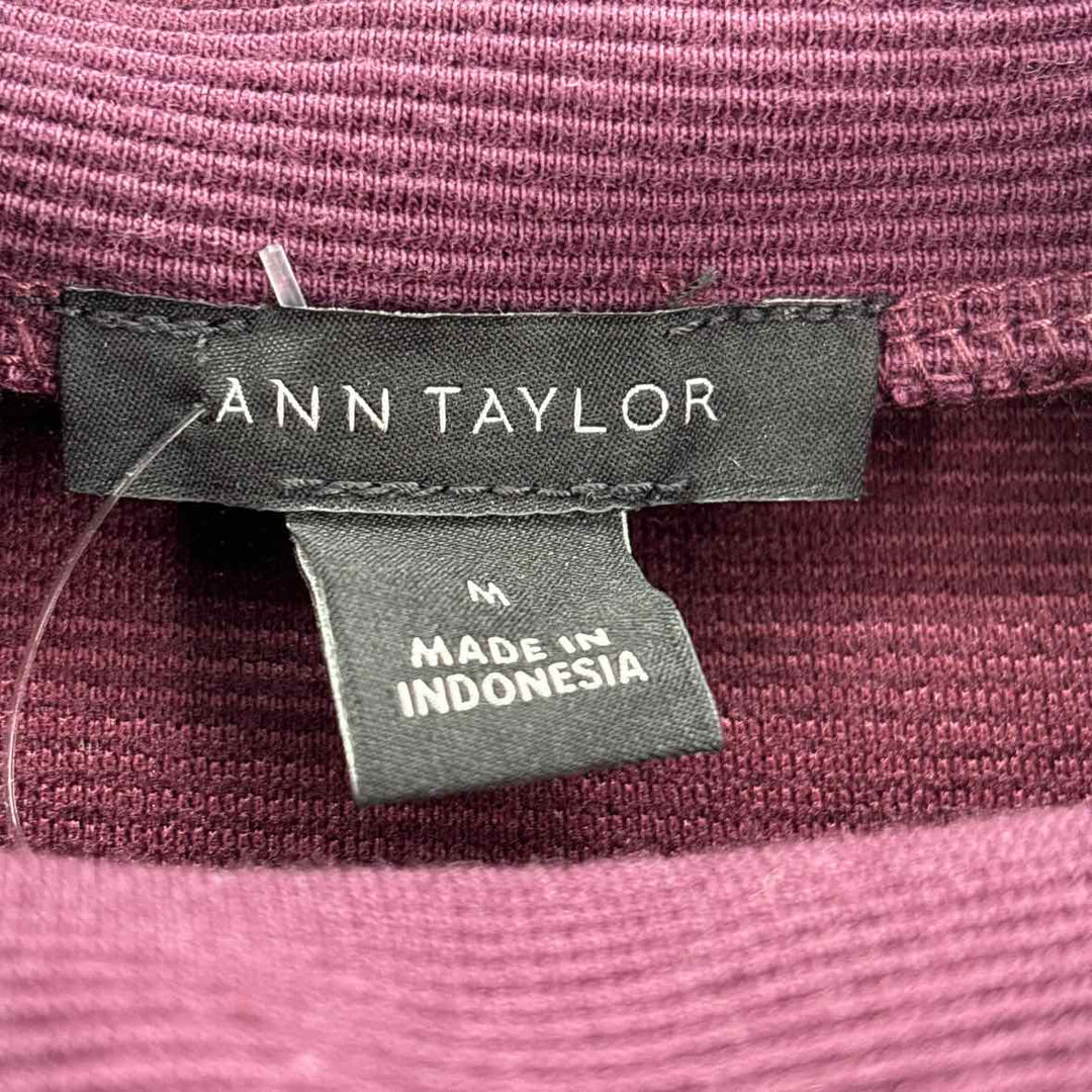 Size M Ann Taylor Burgundy Knit Sweater