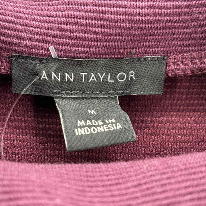 Size M Ann Taylor Burgundy Knit Sweater