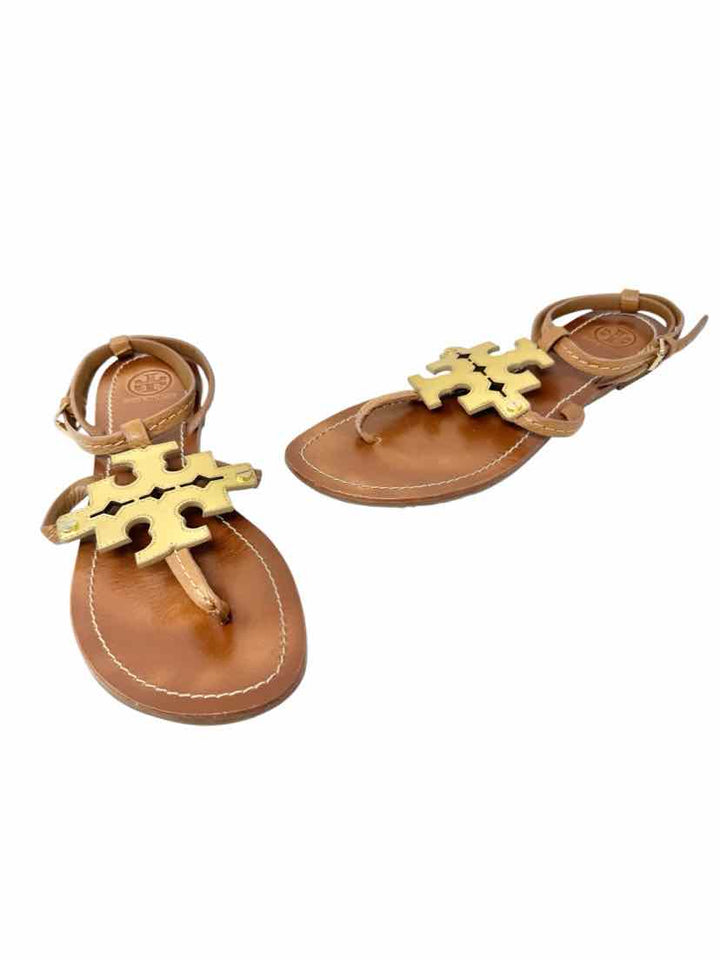 Shoe Size 8.5 Tory Burch Gold Leather Sandals