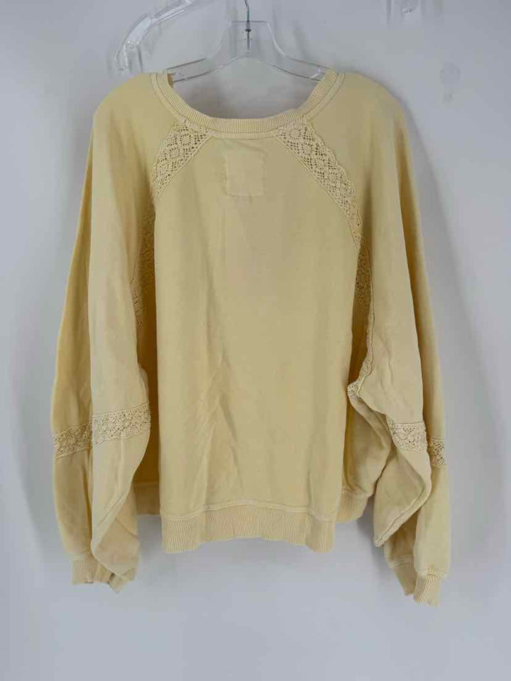 Size XL AERIE Yellow Lace Sweater